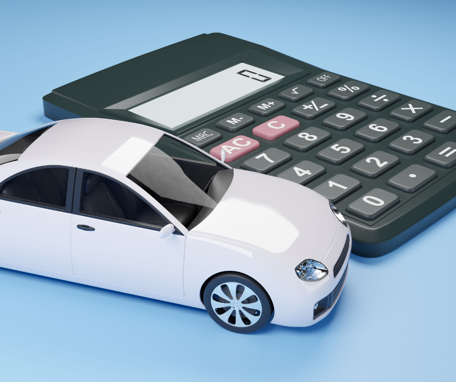car with calculator